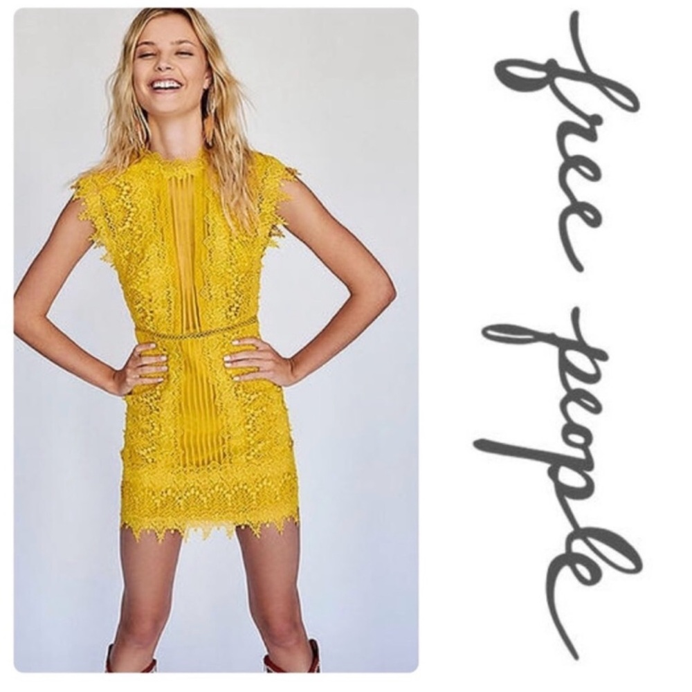 Free People Honey Lace Mini Dress. NWT